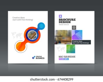 Abstract business Brochure design vector template in A4 size