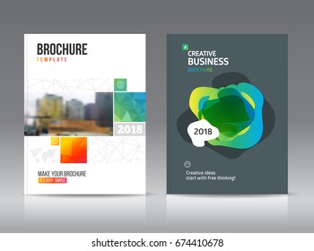 Abstract business Brochure design vector template in A4 size. Document or book cover. Annual report with photo and text. Simple style brochure. Flyer promotion. Presentation cover 
