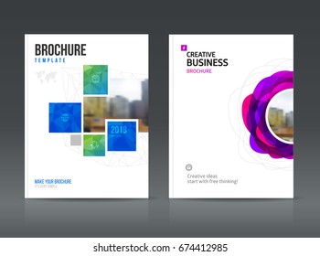 Abstract business Brochure design vector template in A4 size. 