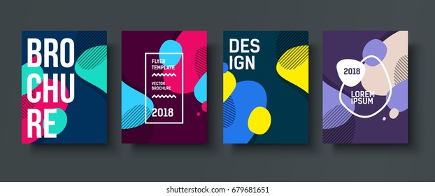 Abstract business Brochure design vector template in A4 size