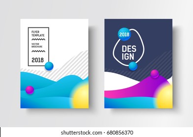 Abstract business Brochure design vector template in A4 size.
