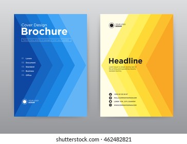 Abstract business brochure flyer annual report design template vector, leaflet cover presentation flat background, layout in A4 size