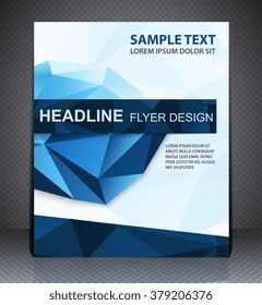 Abstract business brochure flyer, geometric design in A4 size, l