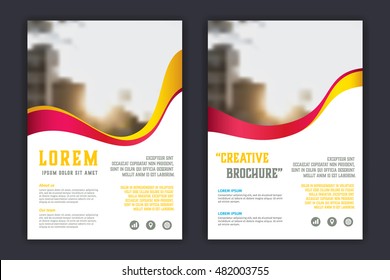 Abstract  business  brochure flyer template, annual report or book cover layout in A4 size