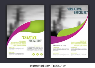 Abstract  business  brochure flyer template, annual report or book cover layout in A4 size