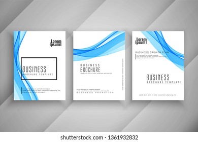 Abstract business brochure modern template set