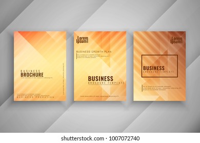 Abstract business brochure set