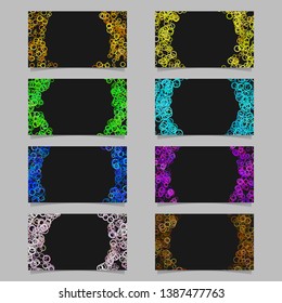 Abstract business card background template set with colroed circles