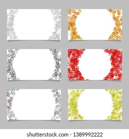 Abstract business card background template set with colroed circles