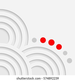 Abstract Business Card Background. Vector Wave Wallpaper with Copy Space. White Minimal Graphic Design