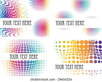 abstract business card collection