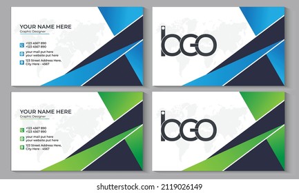 Abstract Business Card Design, Creative Business Card Design, Colorful Business Card