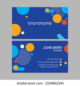 Abstract Business Card Design In Front And Back Side For Publishing.