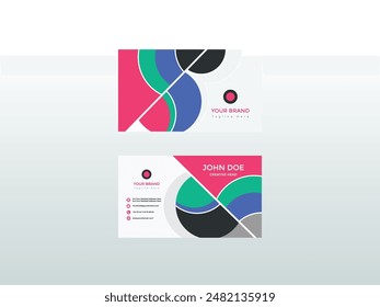 Abstract Business Card Design.  Modern Business Card - Creative and Clean Business Card Template. 