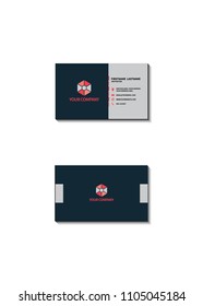 Abstract business card design. Business name card separated in different layers. Easy to use and edit for business purpose. 