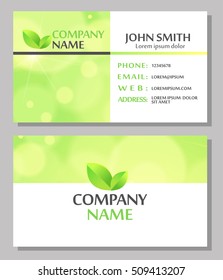 Abstract business card design. Vector illustration