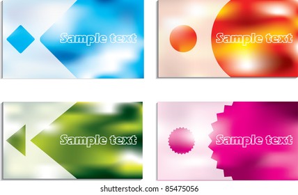 Abstract business card design with vivid colors