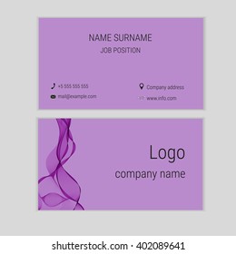 Abstract business card design with waves.