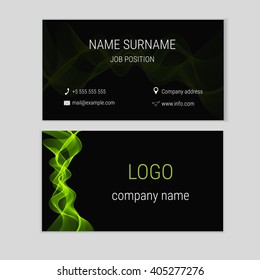 Abstract business card design with waves.