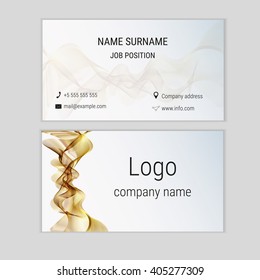 Abstract business card design with waves.