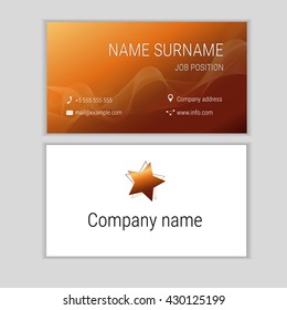 Abstract business card design with waves.