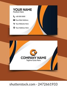 Abstract business card, Double-sided creative business card template
