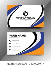 Abstract business card, Double-sided creative business card template