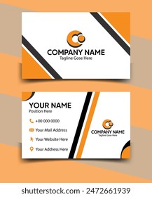 Abstract business card, Double-sided creative business card template