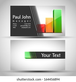 Abstract business card front and back design