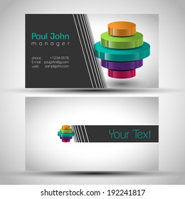Abstract business card front and back design