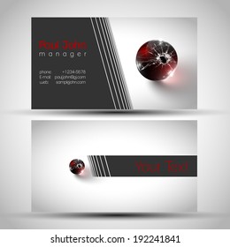 Abstract business card front and back design