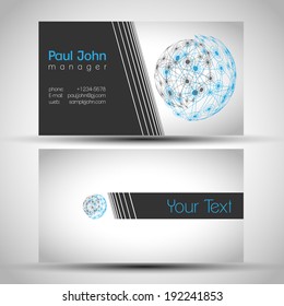 Abstract business card front and back design