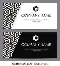 Abstract Business Card with Geometric Pattern. Vector Illustration EPS10