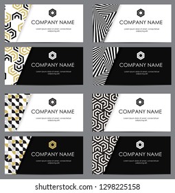 Abstract Business Card with Geometric Pattern. Vector Illustration EPS10