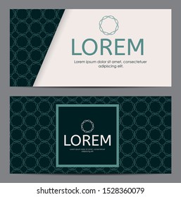 Abstract Business Card with Geometric Pattern. Vector Illustration EPS10