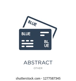 abstract business card icon vector on white background, abstract business card trendy filled icons from Other collection, abstract business card vector illustration