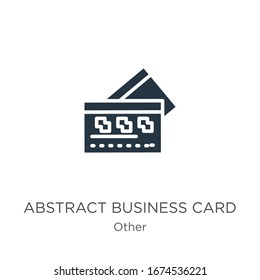 Abstract business card icon vector. Trendy flat abstract business card icon from other collection isolated on white background. Vector illustration can be used for web and mobile graphic design, logo,