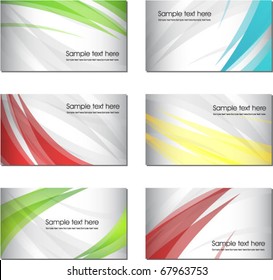 abstract business card set