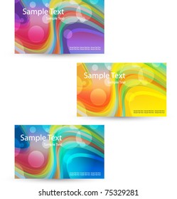 abstract business card set