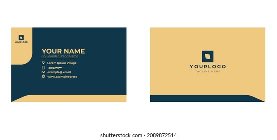 Abstract business card template, clean and modern style design. Logo, logotype, brand, branding, identity, company