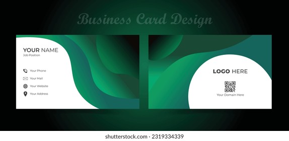 Abstract business card template. Business card design. Illustration and print available visiting card.	
