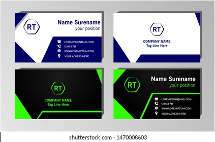 Abstract business card template. EPS 10 Vector