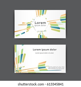Abstract business card template with geometric elements