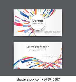 Abstract business card template with geometric elements