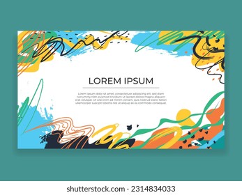 Abstract business card template. Modern corporate stationery id layout with contemporary art