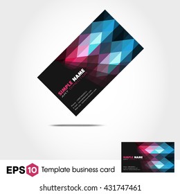 Abstract business card template. Vector image