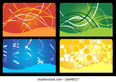 Abstract business card templates vector illustration