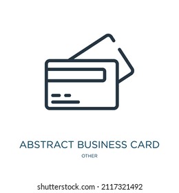 abstract business card thin line icon. template, internet linear icons from other concept isolated outline sign. Vector illustration symbol element for web design and apps.