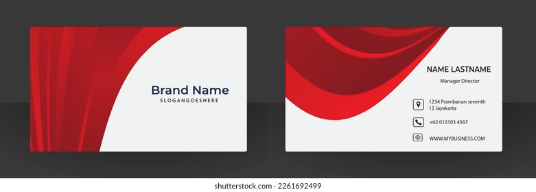 Resumen de diseño vectorial de tarjetas de visita