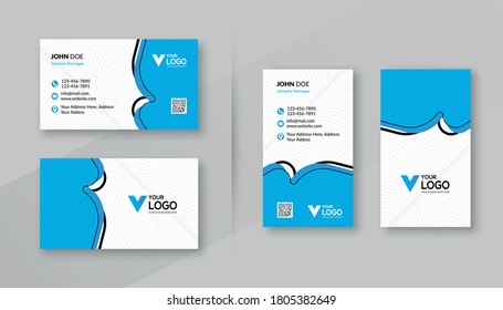 
Abstract business card vector template design with pattern